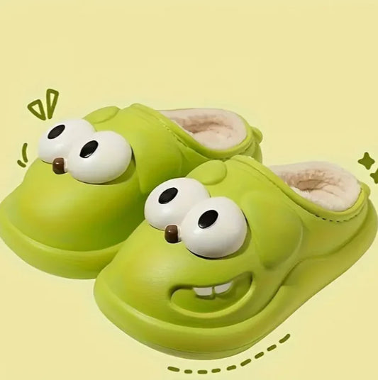 Cotton Slippers Big Eye Dog Cartoon Indoor Platform - Cosplay Costume