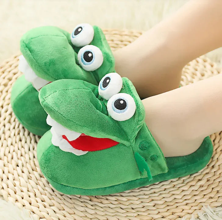 Snuggle Mouth Plush Slippers for Cozy Comfort at Home