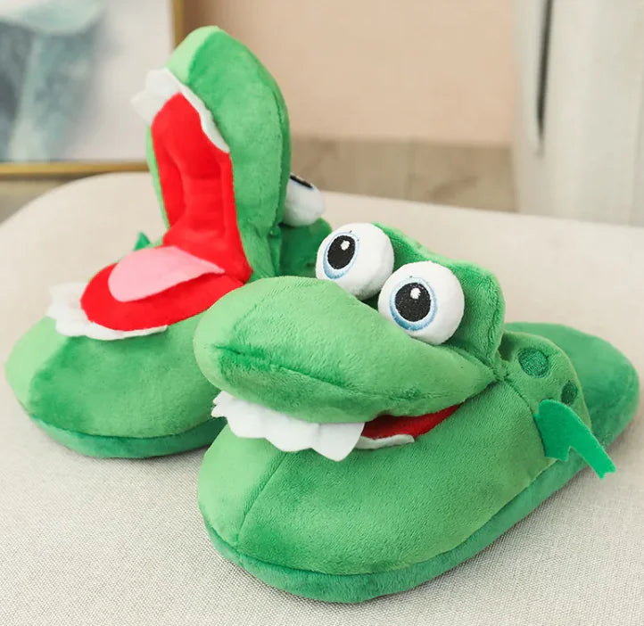 Snuggle Mouth Plush Slippers for Cozy Comfort at Home